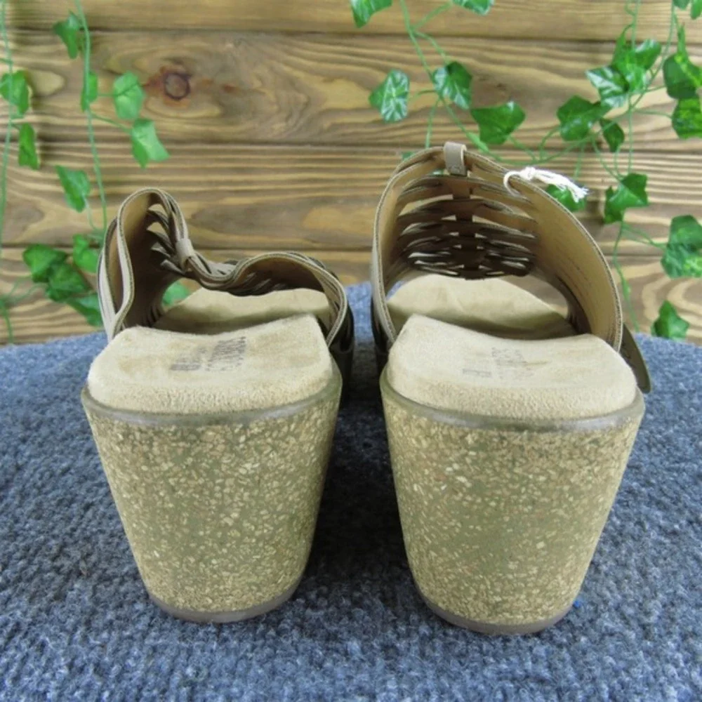 White Mountain Women's Crete Slide Taupe Synthetic Sz 9 Medium Gently‎ Used 2025